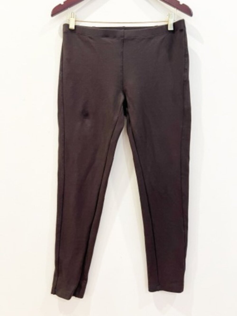 J McLaughlin Ponte Knit Pants Leggings Chocolate Medium Brown Pull On Travel